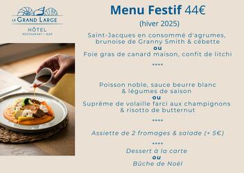 Menu Festif pour vos repas d'entreprise ou en famille