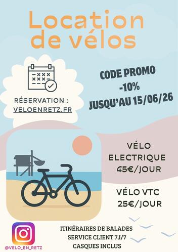 Location de vélos avec notre partenaire @velo_en_retz